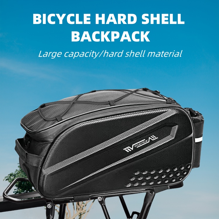 Mountain Biking Fanny Pack - Bicycle Bag, Hard-Shell Rear Seat Bag,