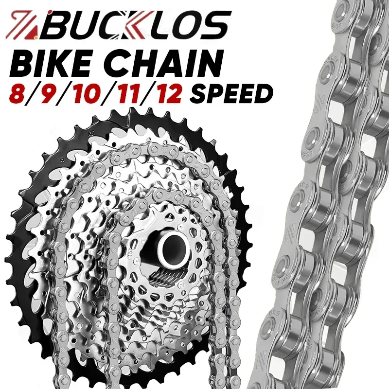 Mountain Biking Bc - BUCKLOS Road Mountain Bike Chain 8/9/10/11/12Speed