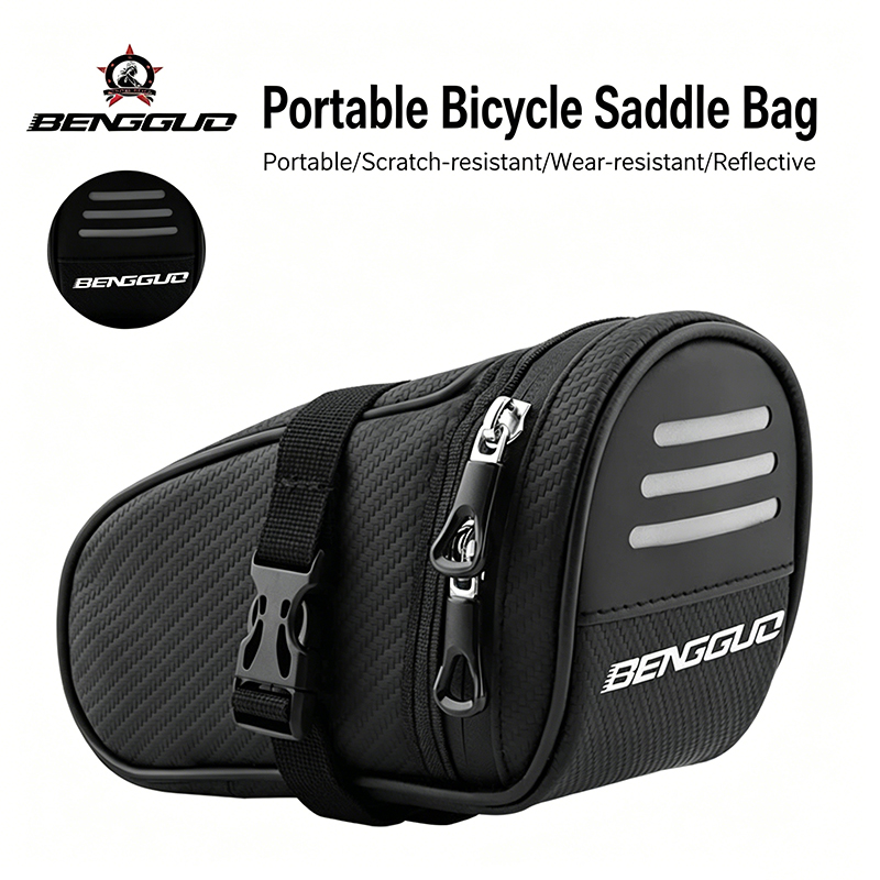 Mountain Biking Fanny Pack - BENGGUO Bicycle Saddle Bag Small Waterproof
