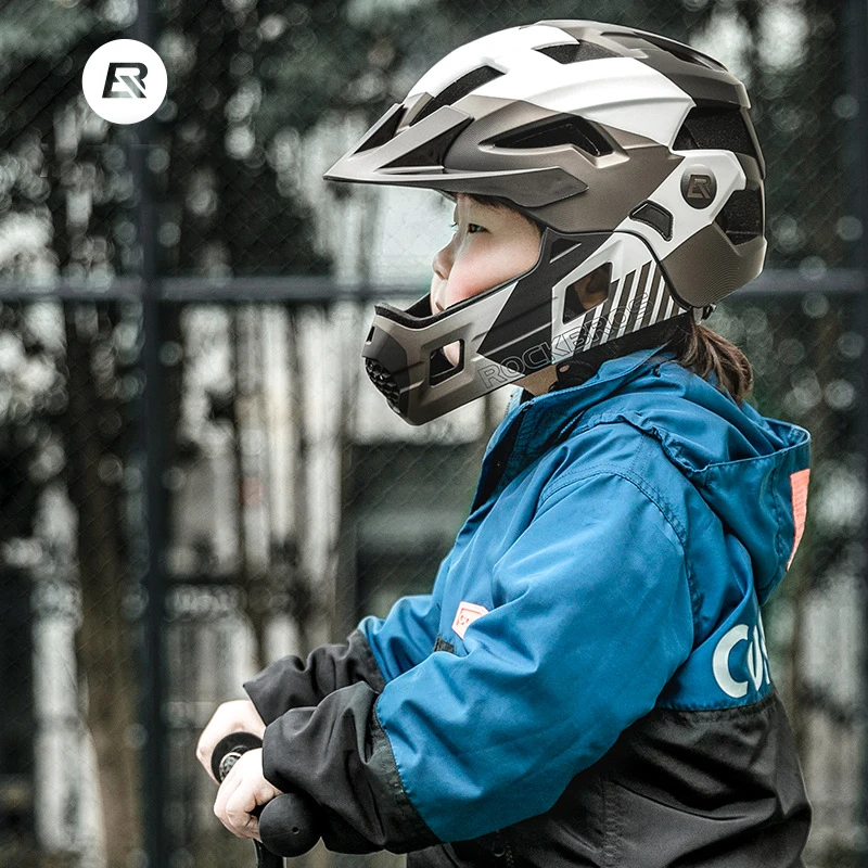 Mountain Biking Helmet Kids - ROCKBROS Kids Detachable Full Face Bike