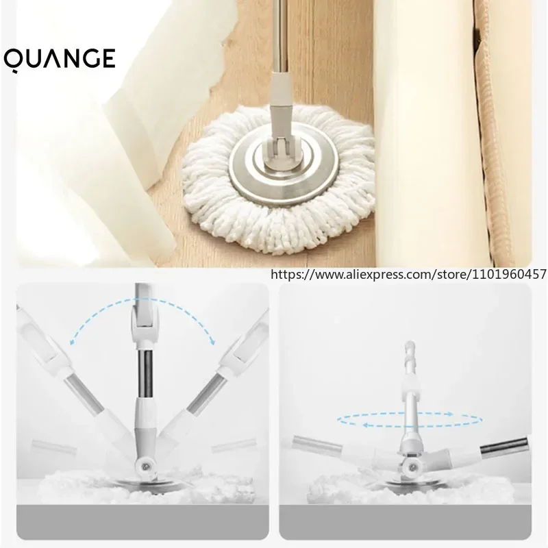 Round Lazy Mop 360° Rotating H - Pedal Platform Flat recension och pris