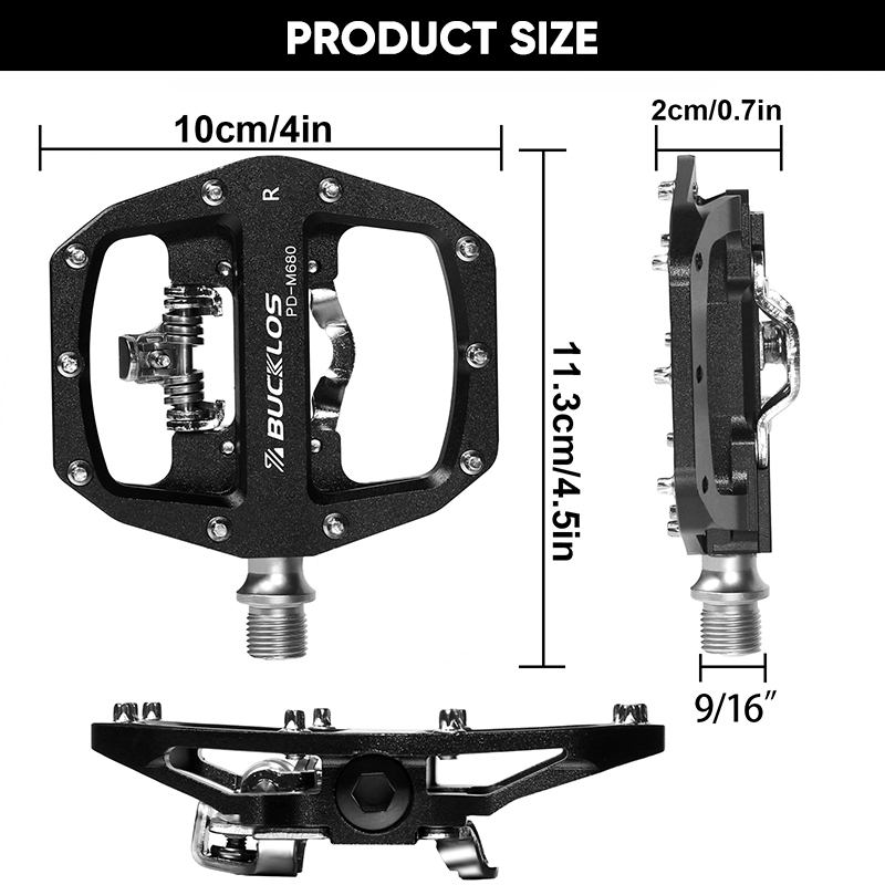 BUCKLOS Mtb Pedals for Bicycle - Pedal Platform Flat recension och pris
