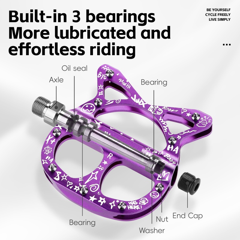 WEST BIKING 3 Bearing MTB Road - Pedal Platform Flat recension och pris