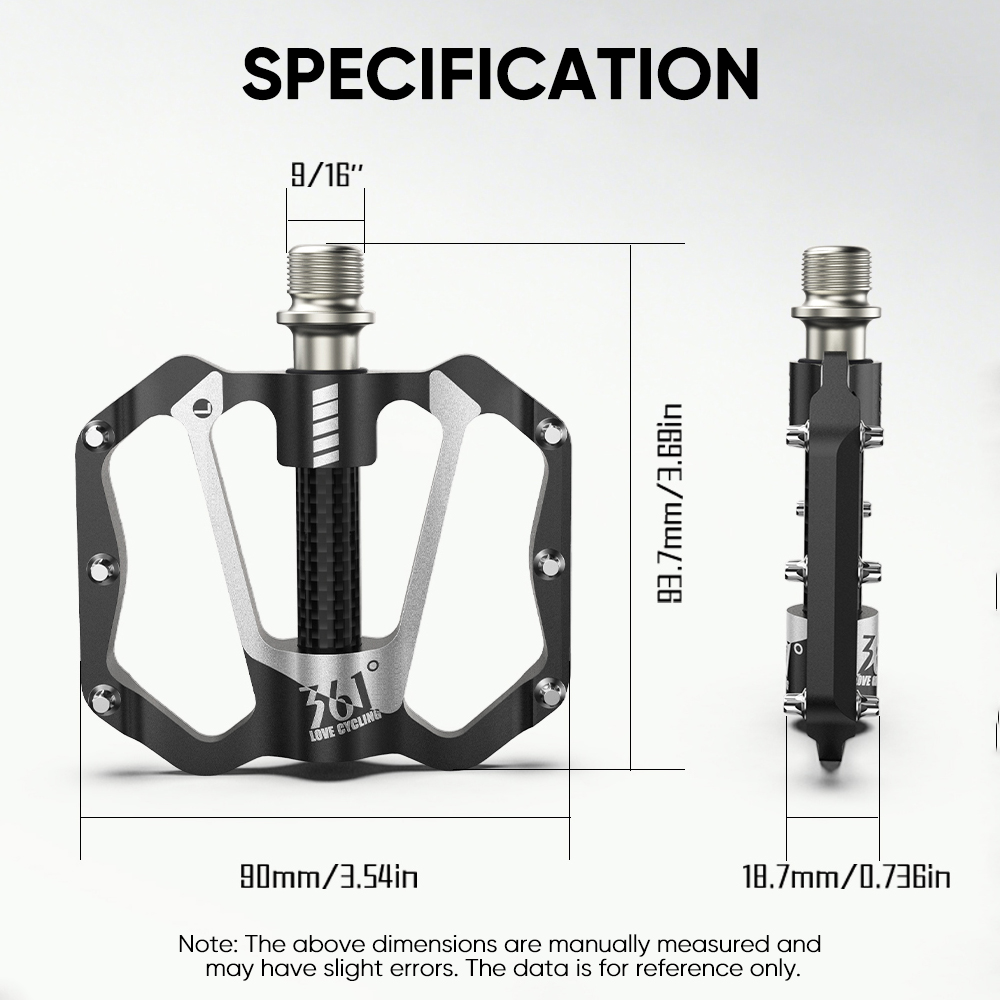 361 Degrees 3 Bearings Bike Pe - Pedal Platform Flat recension och pris