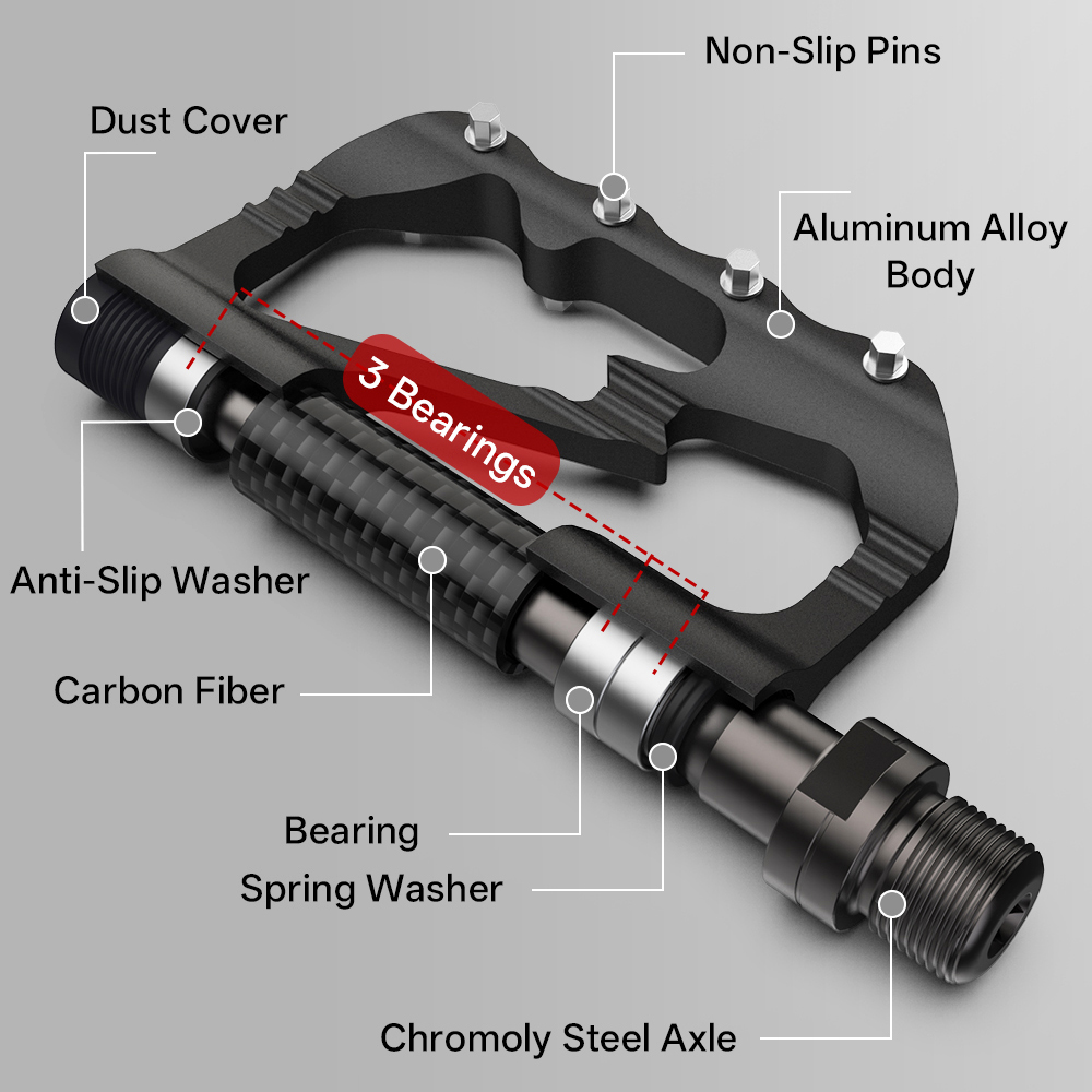 361 Degrees 3 Bearings Bike Pe - Pedal Platform Flat recension och pris