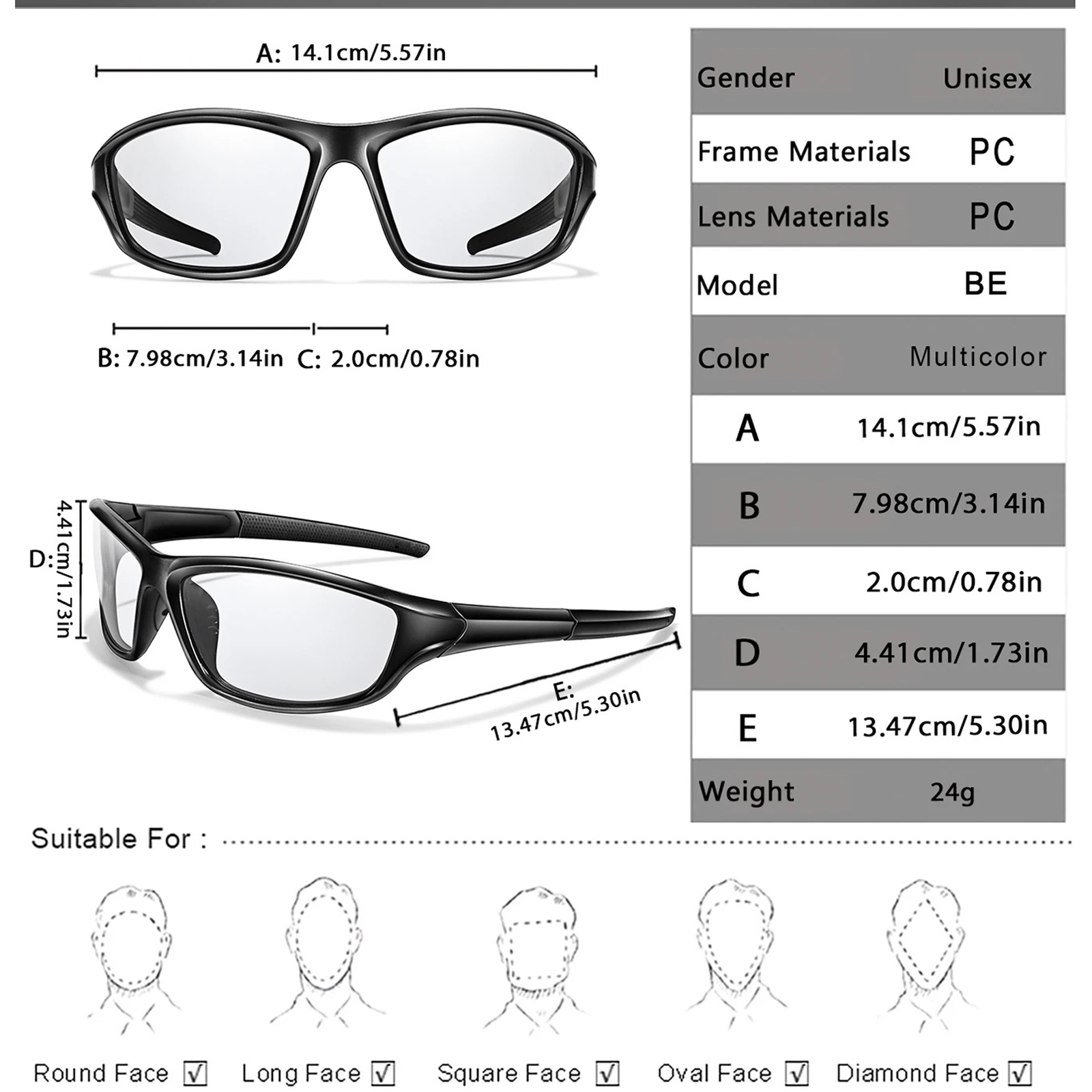 Photochromic Glasses Bicycle E - Mountain Biking Sunglasses recension och pris