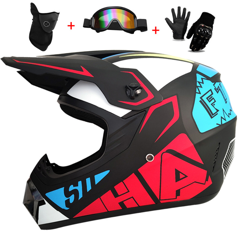 3Pcs Kids Off-Road Full Helmet - Mountain Biking Protective Gear recension och pris