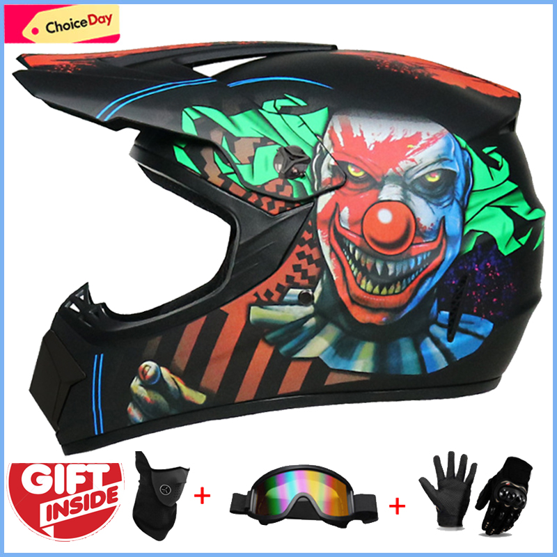 3Pcs Kids Off-Road Full Helmet - Mountain Biking Protective Gear recension och pris