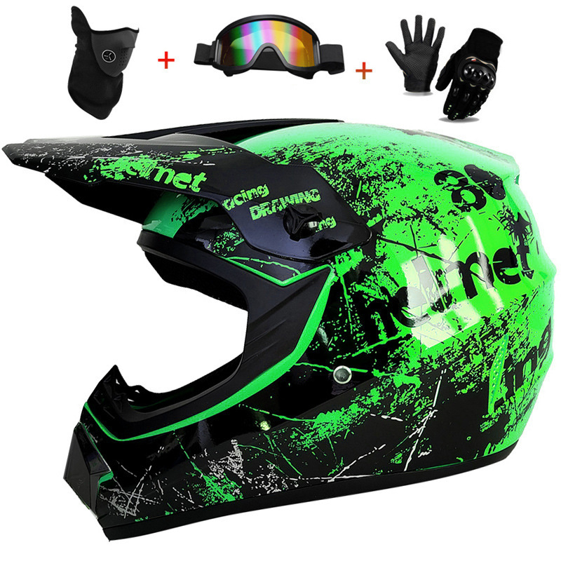 3Pcs Kids Off-Road Full Helmet - Mountain Biking Protective Gear recension och pris