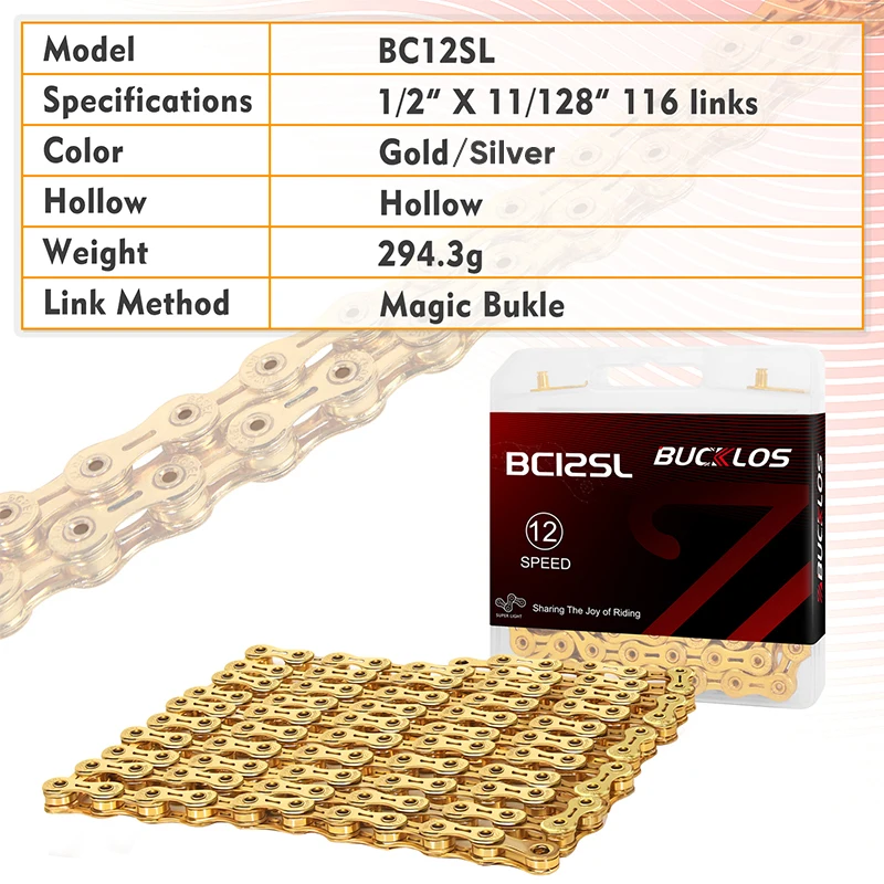 BUCKLOS 12 Speed Bicycle Chain - Mountain Biking Bc recension och pris